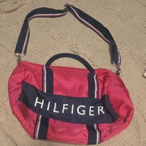 Tommy Hilfiger Red and Blue Shoulder Bag